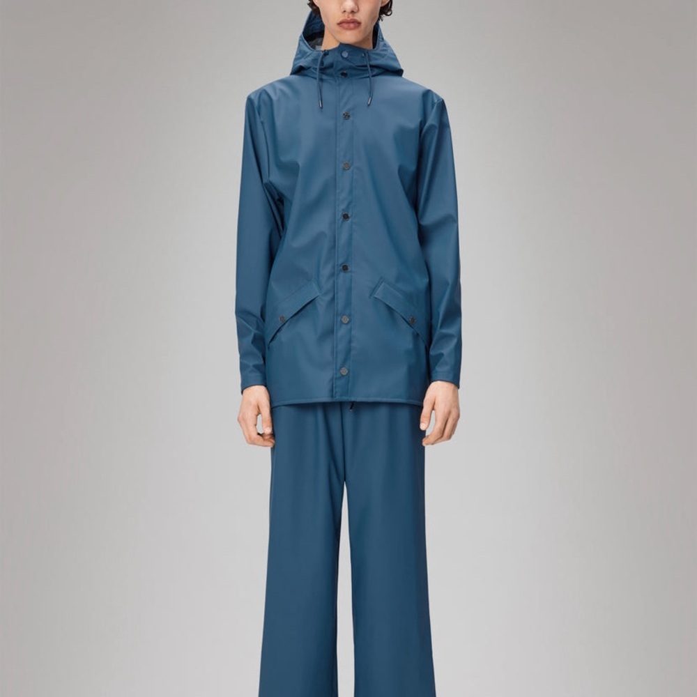 RAINS Pulse Jacket Rain Coat Windbreaker Blue Pulse XS Unisex NEW NWT $110 12010